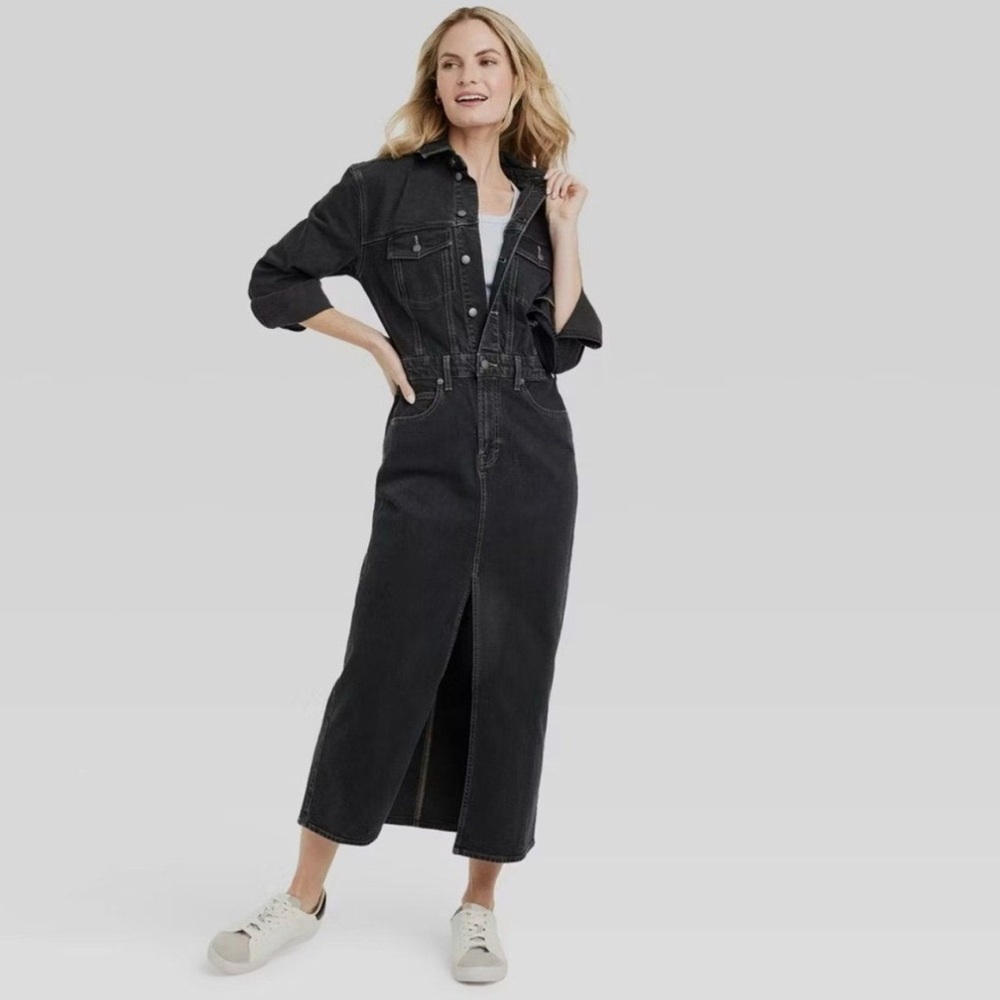Black Denim Maxi Dress by Universal Thread NWT (size 10)